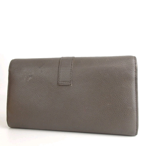 Saint Laurent Gray Wallet with Gold Logo - Picture 2 of 16